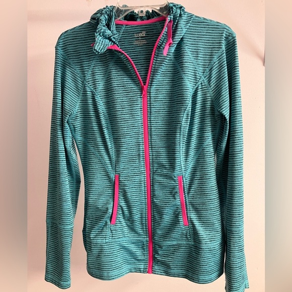 Lukka Women’s Hoodie, S, Blue/Neon Pink/Black Stripes, Activewear - Picture 3 of 7